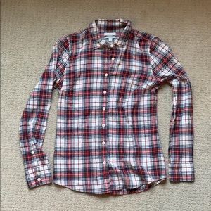 J crew plaid perfect fit button down. Size 6